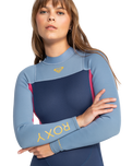 The Roxy Womens Prologue 3/2mm Back Zip Wetsuit in Dark Denim