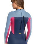 The Roxy Womens Prologue 3/2mm Back Zip Wetsuit in Dark Denim
