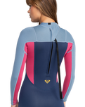 The Roxy Womens Prologue 3/2mm Back Zip Wetsuit in Dark Denim