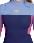 The Roxy Womens Prologue 3/2mm Back Zip Wetsuit in Dark Denim