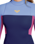 The Roxy Womens Prologue 3/2mm Back Zip Wetsuit in Dark Denim