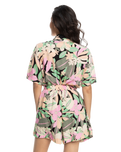 The Roxy Womens Real Yesterday Playsuit in Anthracite Palm