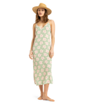 The Roxy Womens Stay Sunny Slip Dress in Basil Party Waves