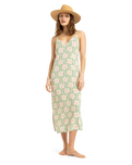 The Roxy Womens Stay Sunny Slip Dress in Basil Party Waves