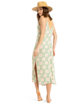 The Roxy Womens Stay Sunny Slip Dress in Basil Party Waves