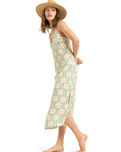 The Roxy Womens Stay Sunny Slip Dress in Basil Party Waves