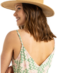 The Roxy Womens Stay Sunny Slip Dress in Basil Party Waves