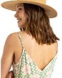 The Roxy Womens Stay Sunny Slip Dress in Basil Party Waves