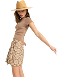 The Roxy Womens Summer Cocktail Skirt in Portobella Tropical Tile