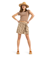 The Roxy Womens Summer Cocktail Skirt in Portobella Tropical Tile