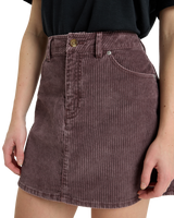 The Roxy Womens Rainfall Mini Corduroy Skirt in Huckleberry