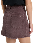 The Roxy Womens Rainfall Mini Corduroy Skirt in Huckleberry