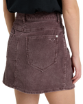 The Roxy Womens Rainfall Mini Corduroy Skirt in Huckleberry