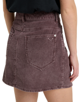 The Roxy Womens Rainfall Mini Corduroy Skirt in Huckleberry
