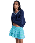 Tuesdays Mini Skirt in Airy Blue If Plaid