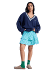 Tuesdays Mini Skirt in Airy Blue If Plaid