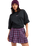 The Roxy Womens Remix Rebel Mini Skirt in Blackberry Wine Purple Plaid