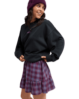The Roxy Womens Remix Rebel Mini Skirt in Blackberry Wine Purple Plaid