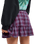 The Roxy Womens Remix Rebel Mini Skirt in Blackberry Wine Purple Plaid