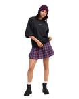 The Roxy Womens Remix Rebel Mini Skirt in Blackberry Wine Purple Plaid