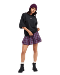 The Roxy Womens Remix Rebel Mini Skirt in Blackberry Wine Purple Plaid