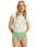 The Roxy Womens Hibiscus Daze Short Sleeve Onesie Swimsuit in Basil Party Waves