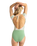 The Roxy Womens Hibiscus Daze Short Sleeve Onesie Swimsuit in Basil Party Waves