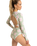 The Roxy Womens Hibiscus Daze Long Sleeve Onesie Swimsuit in Basil Party Waves