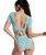 Sun Babe Onesie Swimsuit in Oil Green Wildside Paisley