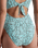 Sun Babe Onesie Swimsuit in Oil Green Wildside Paisley