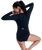 Essentials Back Zip Onesie Swimsuit in Anthracite