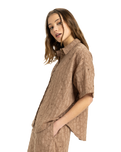 The Roxy Womens Beach Nostalgia Shirt in Portobella Flower Eyelet