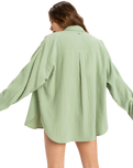 The Roxy Womens Morning Time Shirt in Basil