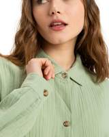 The Roxy Womens Morning Time Shirt in Basil