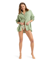 The Roxy Womens Morning Time Shirt in Basil