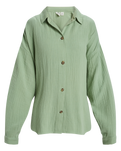 The Roxy Womens Morning Time Shirt in Basil