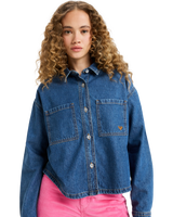 The Roxy Womens Another Reflect Denim Shirt Jacket in Medium Blue