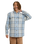 The Roxy Womens Let It Go Flannel Shirt in Blueblizz Mariachi Plaid