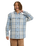 The Roxy Womens Let It Go Flannel Shirt in Blueblizz Mariachi Plaid