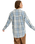 The Roxy Womens Let It Go Flannel Shirt in Blueblizz Mariachi Plaid