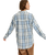The Roxy Womens Let It Go Flannel Shirt in Blueblizz Mariachi Plaid