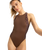 Roxy Pro Wave One Piece Swimsuit in Chocolate Plum Polkabiscus