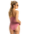 The Roxy Womens Beach Classics Bandeau One Piece Swimsuit in Heather Rose
