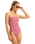 The Roxy Womens Beach Classics Bandeau One Piece Swimsuit in Heather Rose