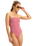 The Roxy Womens Beach Classics Bandeau One Piece Swimsuit in Heather Rose