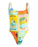 The Roxy Womens Atlas One Piece Swimsuit in Skyway