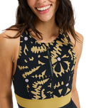 The Roxy Actve High Performance One Piece Swimsuit in Anthracite Big Flowers | Available at Anns Cottage