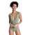 Love Elongated One Piece Swimsuit in Oil Green