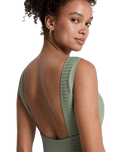 Love Elongated One Piece Swimsuit in Oil Green