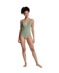 Love Elongated One Piece Swimsuit in Oil Green